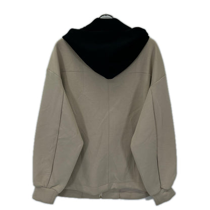 CULLNI クルニ 21AW 015 ベージュ アシンメトリージップアップパーカー トップス