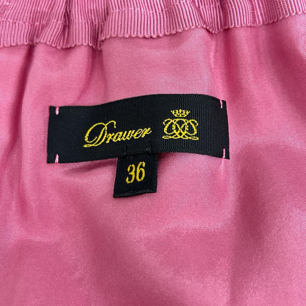 DRAWER ドゥロワー 6524-299-1634 ピンク×アイボリー ブロックチェック シルクネップツイードスカート スカート