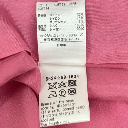 DRAWER ドゥロワー 6524-299-1634 ピンク×アイボリー ブロックチェック シルクネップツイードスカート スカート