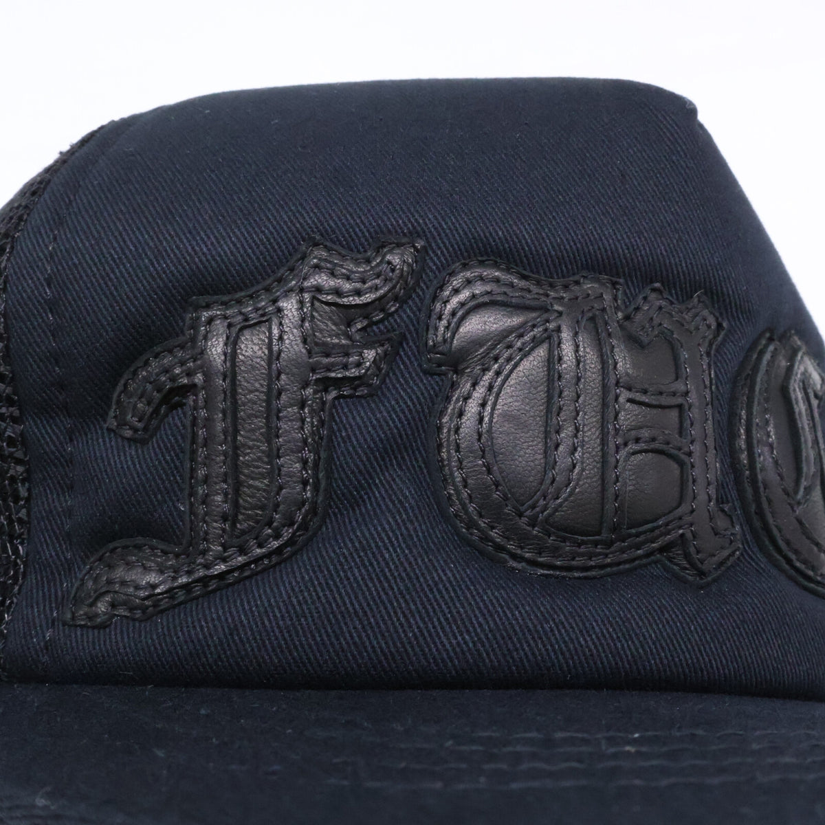 Chrome hearts クロムハーツ 【美品】Fuck Leather Patch Trucker Cap レザーパッチ トラッカーキャップ 帽子