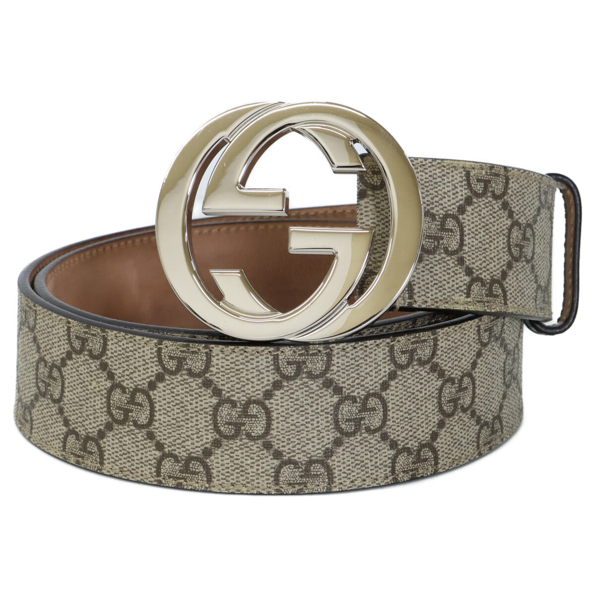 GUCCI グッチ 411924 KGDHN インターロッキングG バックル付 GGスプリーム ベルト