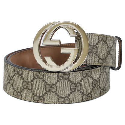 GUCCI グッチ 411924 KGDHN インターロッキングG バックル付 GGスプリーム ベルト