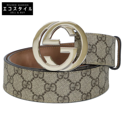 GUCCI グッチ 411924 KGDHN インターロッキングG バックル付 GGスプリーム ベルト