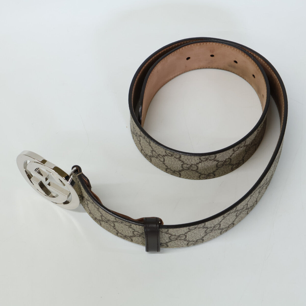 GUCCI グッチ 411924 KGDHN インターロッキングG バックル付 GGスプリーム ベルト