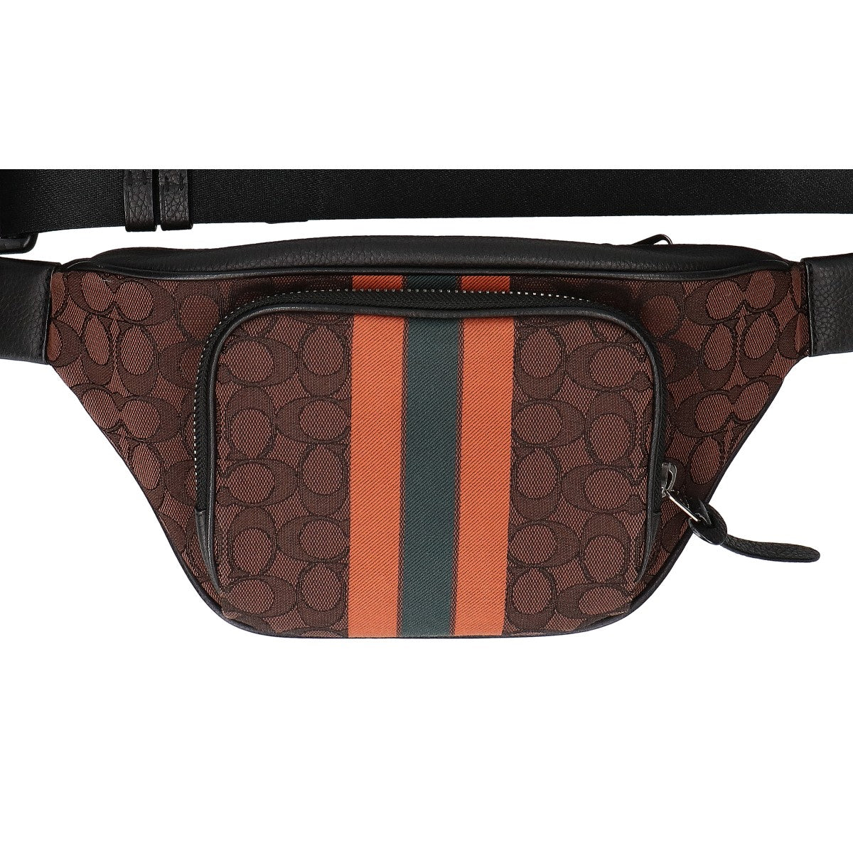 COACH コーチ 【美品】C5386 トンプソン シグネチャー ヴァーシティ ストライプ ベルトバッグ ウエストバッグ