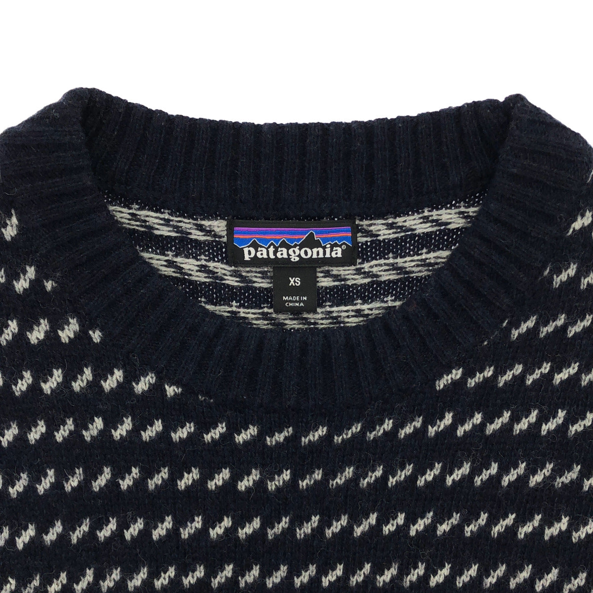 Patagonia パタゴニア 50655 ネイビー ウールナイロン ニットセーター トップス