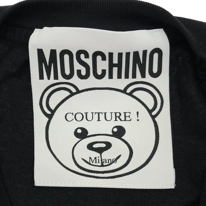 MOSCHINO モスキーノ KB7241177 ブラック クマ刺繍 バルーンスリーブワンピース トップス