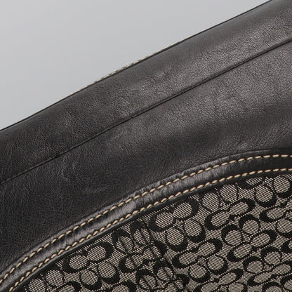 COACH コーチ 7080 シグネチャー/レザー フラップ ハンドバッグ