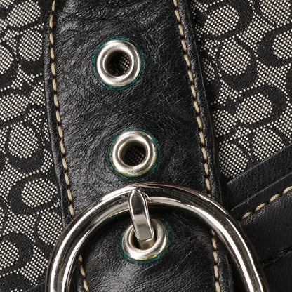 COACH コーチ 7080 シグネチャー/レザー フラップ ハンドバッグ