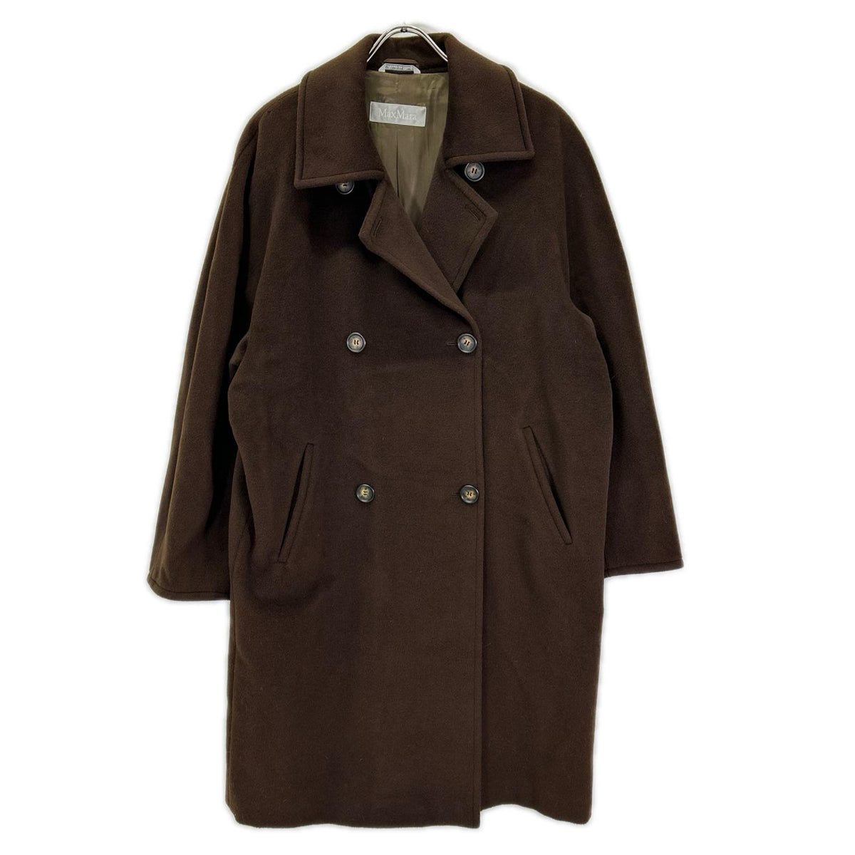 Max Mara マックスマーラ ブラウン ピュアヴァージンウール ダブルコート コート