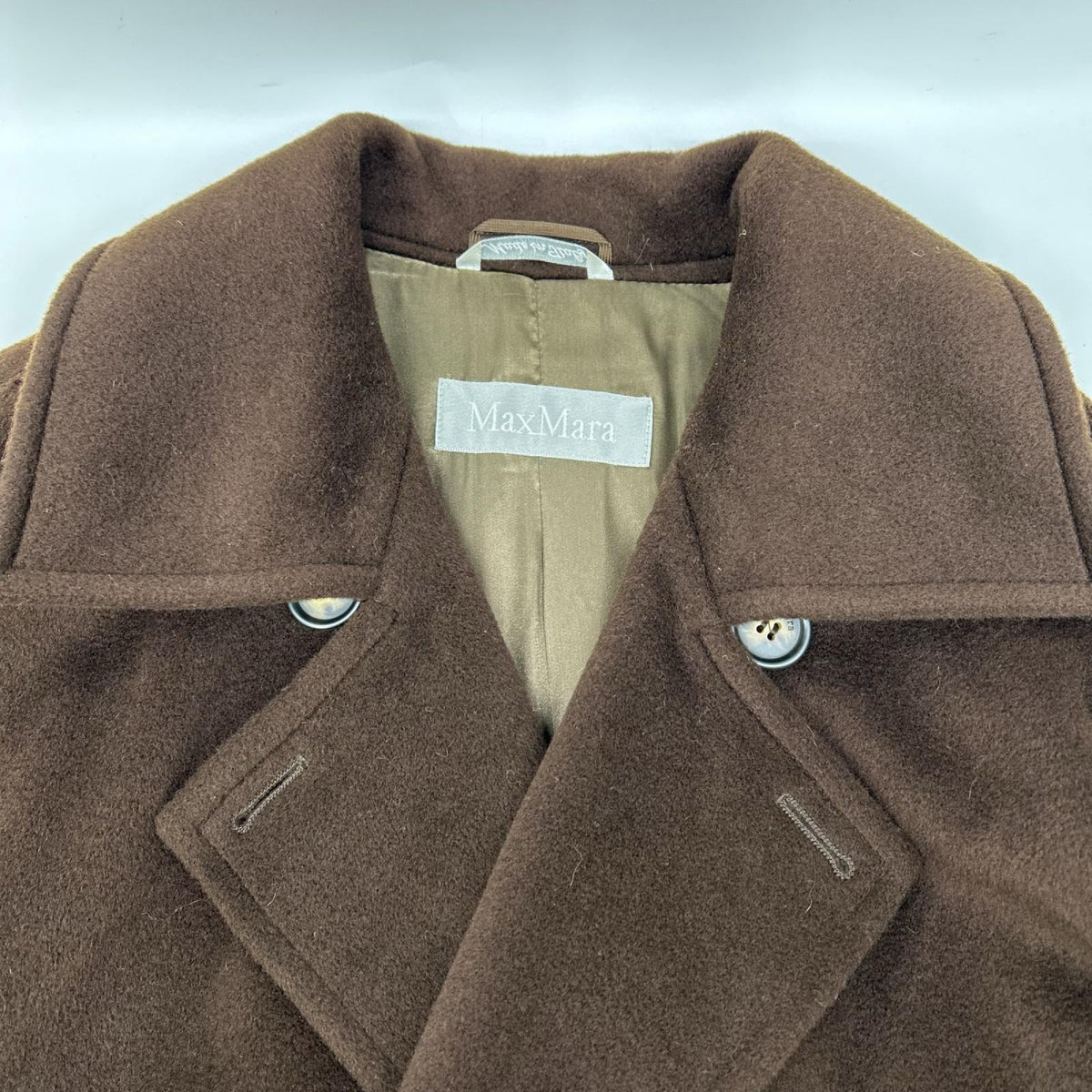Max Mara マックスマーラ ブラウン ピュアヴァージンウール ダブルコート コート