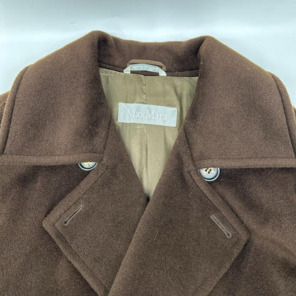 Max Mara マックスマーラ ブラウン ピュアヴァージンウール ダブルコート コート