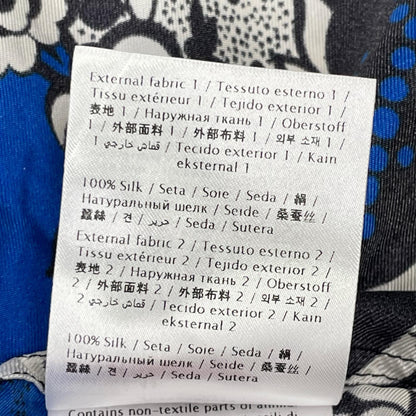 VALENTINO ヴァレンティノ 23SS 2V3AAA90939 ブルー×ホワイト シルク Flower Bandana Vacation Shirt/オープンカラーシャツ トップス