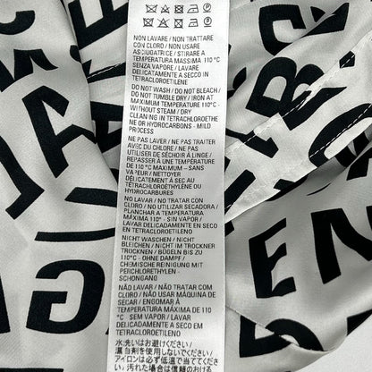 BALENCIAGA バレンシアガ 662983 22SS グレー ロゴプリント 総柄 ロングスリーブシャツ トップス