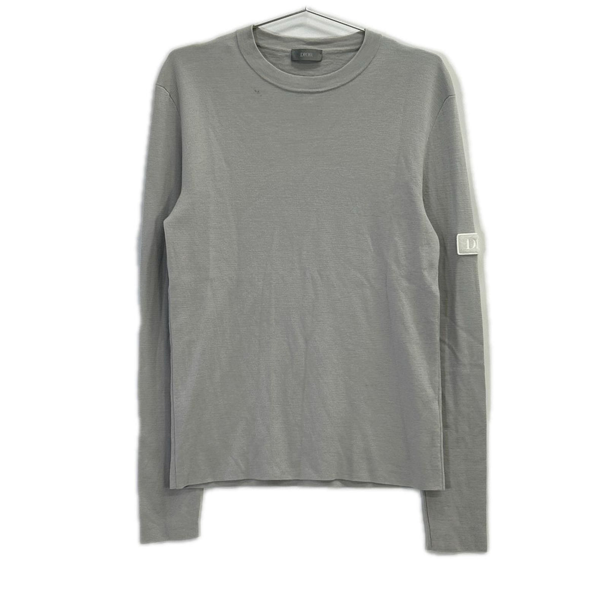 DIOR ディオール 933M647AT071 グレー ロゴパッチ ニットセーター トップス