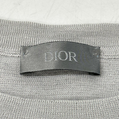 DIOR ディオール 933M647AT071 グレー ロゴパッチ ニットセーター トップス