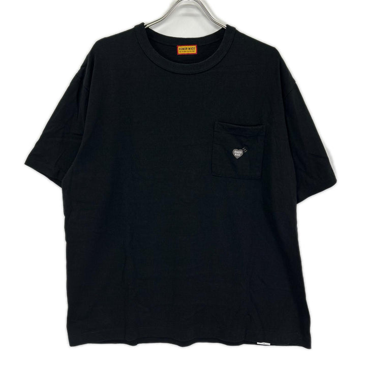 HUMAN MADE ヒューマンメイド M20801 ブラック コットン Pocket Tee ショートスリーブカットソー トップス