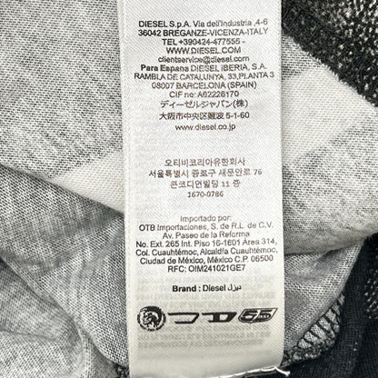 DIESEL ディーゼル ブラック T-BOXT-LS-V5 トロンプルイユ ロングスリーブカットソー トップス