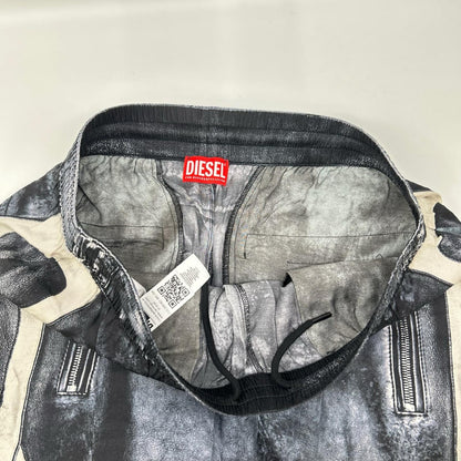 DIESEL ディーゼル ブラック P-THECK-BMCZ トロンプルイユ トラックパンツ ボトムス
