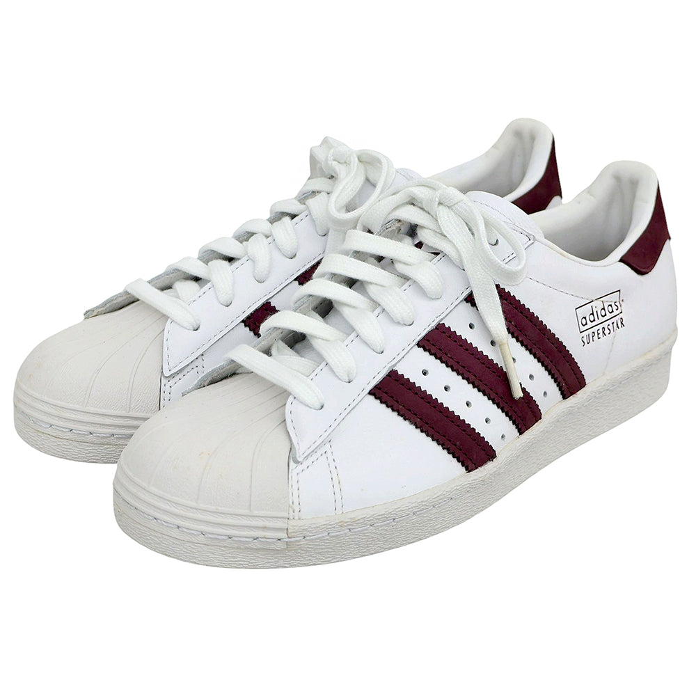 adidas アディダス スーパースター80s スニーカー シューズ メンズ ホワイト×ボルドー 26.0cm CM8439 シューズ