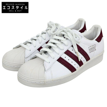 adidas アディダス スーパースター80s スニーカー シューズ メンズ ホワイト×ボルドー 26.0cm CM8439 シューズ
