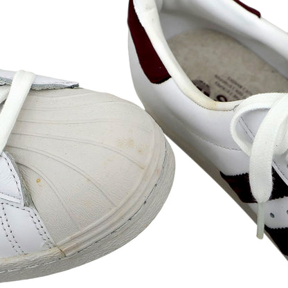 adidas アディダス スーパースター80s スニーカー シューズ メンズ ホワイト×ボルドー 26.0cm CM8439 シューズ