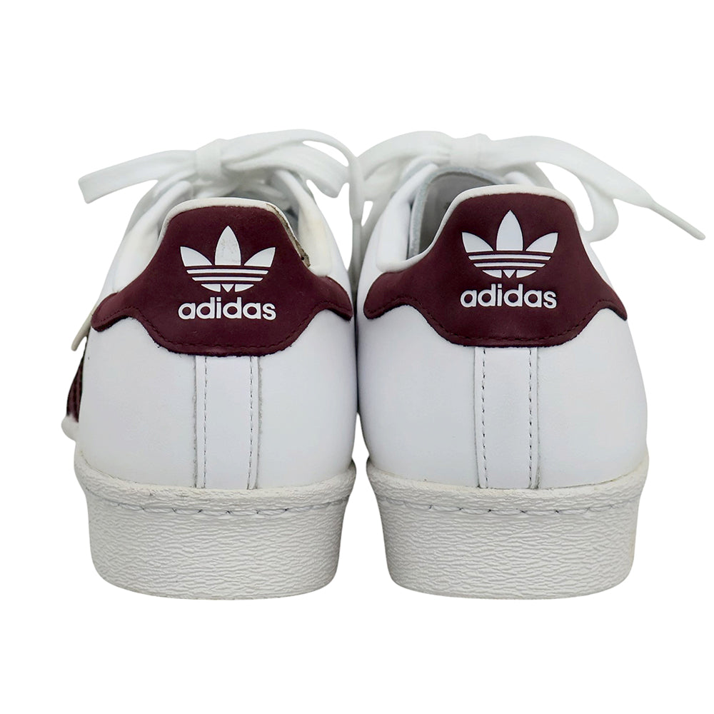 adidas アディダス スーパースター80s スニーカー シューズ メンズ ホワイト×ボルドー 26.0cm CM8439 シューズ