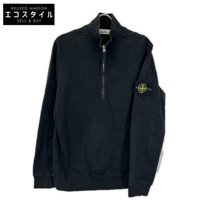 STONE ISLAND ストーンアイランド 24AW 811563420 ブラック Half Zip Sweatshirt ワッペンロゴ付き ハーフジップ スウェット トップス