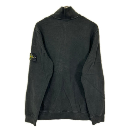 STONE ISLAND ストーンアイランド 24AW 811563420 ブラック Half Zip Sweatshirt ワッペンロゴ付き ハーフジップ スウェット トップス