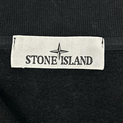 STONE ISLAND ストーンアイランド 24AW 811563420 ブラック Half Zip Sweatshirt ワッペンロゴ付き ハーフジップ スウェット トップス
