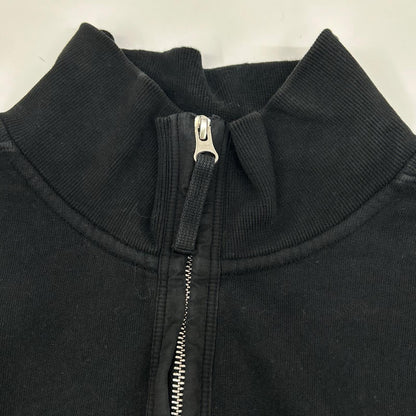 STONE ISLAND ストーンアイランド 24AW 811563420 ブラック Half Zip Sweatshirt ワッペンロゴ付き ハーフジップ スウェット トップス