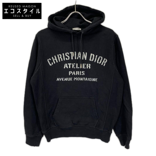 DIOR ディオール 043J646A0531 ブラック アトリエ ATELIER コットン フーディーパーカー トップス
