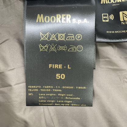 MOORER ムーレー FIRE-L ネイビー カシミヤ混 ウールダウンベスト ベスト