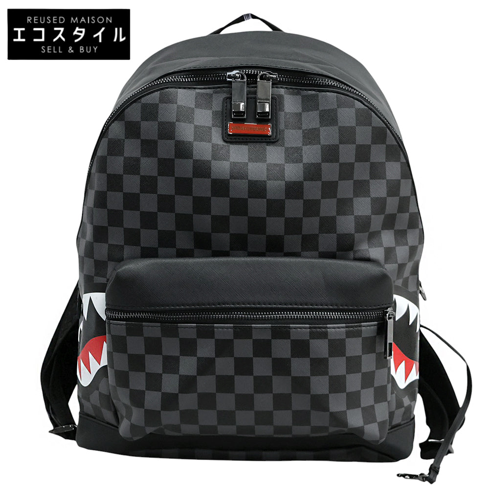SPRAYGROUND スプレイグラウンド 美品 グレーサイドシャーク パリ リュックサック デイパック メンズ グレー 910B2804NSZ