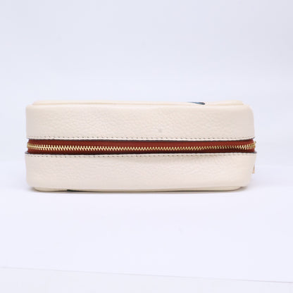 COACH コーチ ｘPEANUTS D2132 レザー ラウンドジップ ポーチ