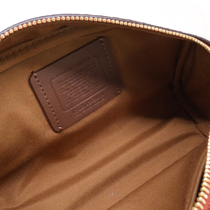 COACH コーチ ｘPEANUTS D2132 レザー ラウンドジップ ポーチ