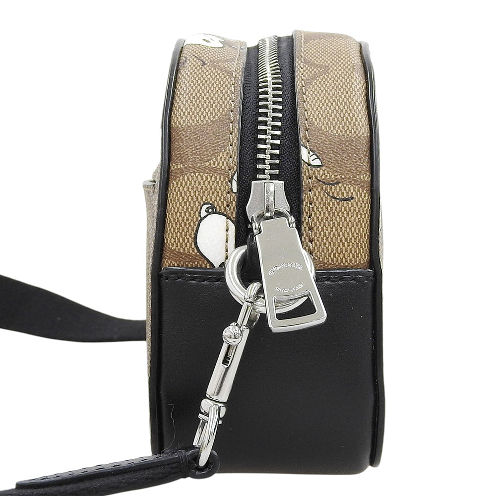 COACH コーチ 美品 PEANUTS シグネチャーキャンバス ミニセレナ クロスボディバッグ ショルダーバッグ レディース ベージュ C4590 ショルダーバッグ