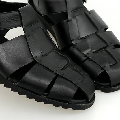 Paraboot パラブーツ PACIFIC パシフィック レザー グルカサンダル シューズ メンズ ブラック 41 シューズ