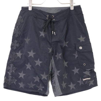 Chrome hearts クロムハーツ 美品 BOARD LACE FRNT SHORTS CHプラス レザーパッチ クロスボールボタン ショーツ ボトムス