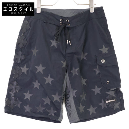 Chrome hearts クロムハーツ 美品 BOARD LACE FRNT SHORTS CHプラス レザーパッチ クロスボールボタン ショーツ ボトムス