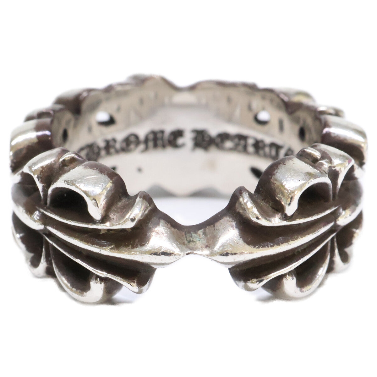 Chrome hearts クロムハーツ 925 DBL FLRL CRS HRT ダブルフローラルクロスハート リング 指輪