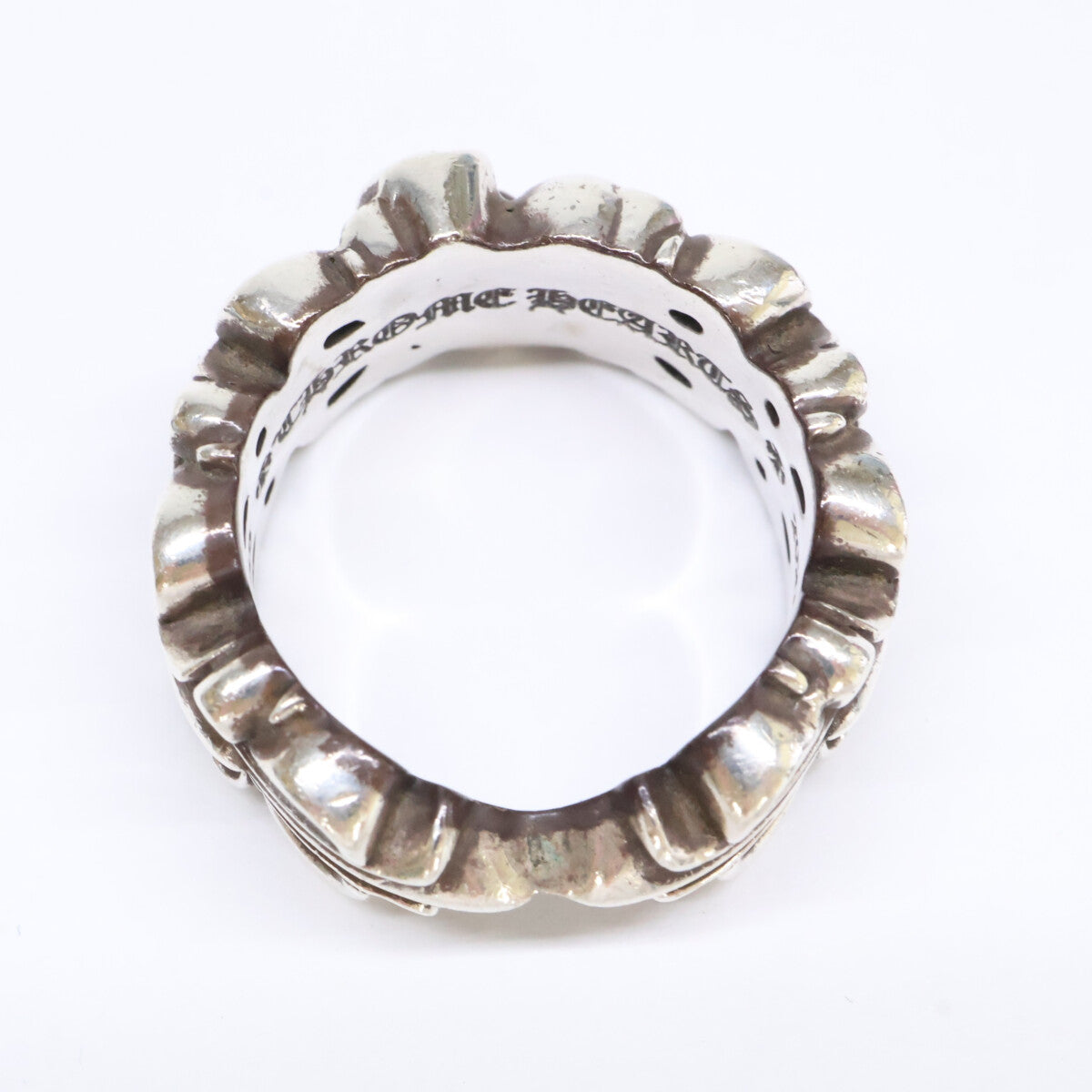 Chrome hearts クロムハーツ 925 DBL FLRL CRS HRT ダブルフローラルクロスハート リング 指輪