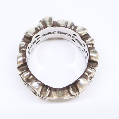 Chrome hearts クロムハーツ 925 DBL FLRL CRS HRT ダブルフローラルクロスハート リング 指輪