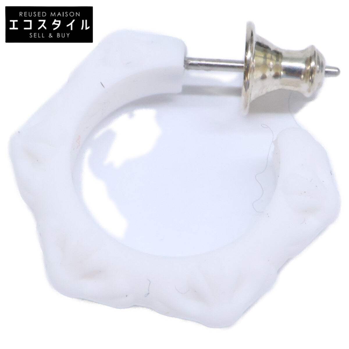 Chrome hearts クロムハーツ 【新品同様】925 RUBBER HOOP CROSS SML ラバー クロス フープ 片耳 シングル ピアス