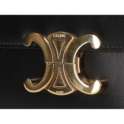 CELINE セリーヌ ティーン トリオンフ シャイニーカーフスキン ショルダーバッグ