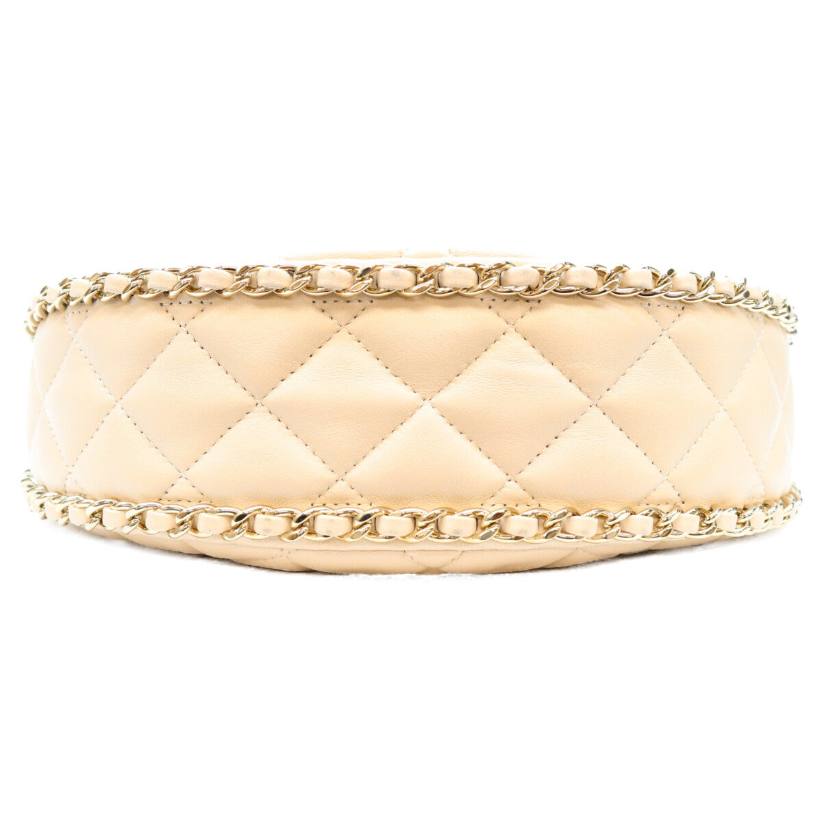 CHANEL シャネル AS3917 ベージュ ラム G金具 マトラッセ スモール ホーボー チェーンショルダーバッグ ショルダーバッグ