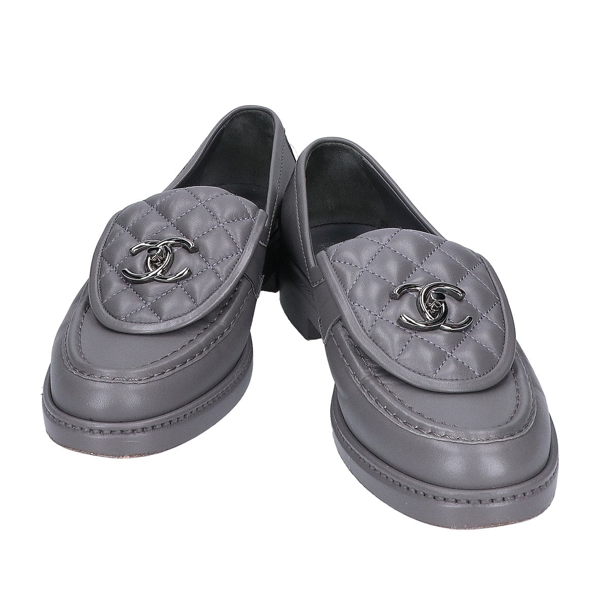 CHANEL シャネル G36646 ココマークターンロックマトラッセ ローファー シューズ