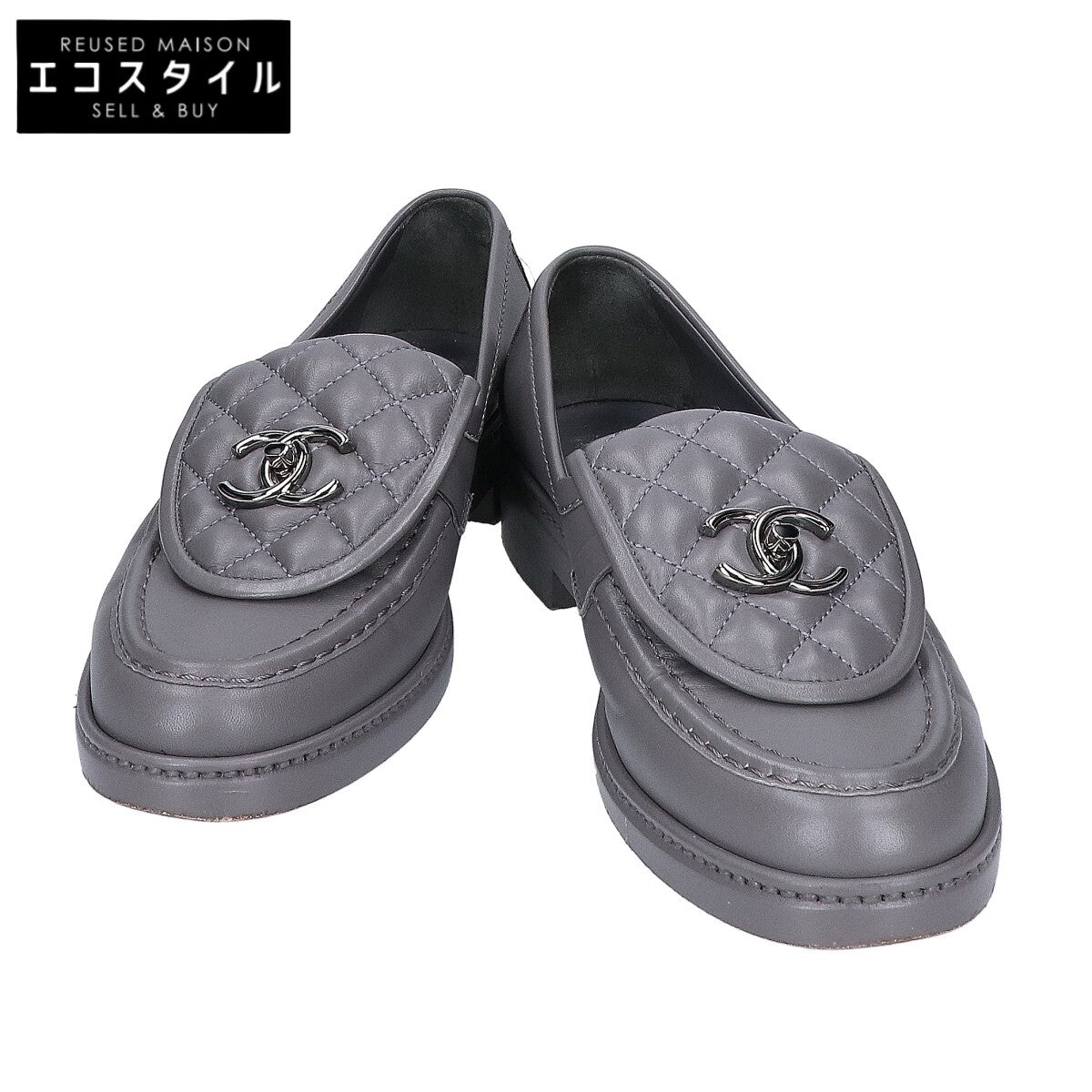 CHANEL シャネル G36646 ココマークターンロックマトラッセ ローファー シューズ