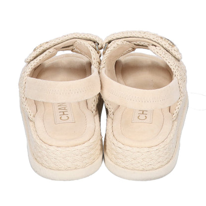CHANEL シャネル 【美品/26SS】G46339 ココマーク クロシェ ストラップサンダル シューズ