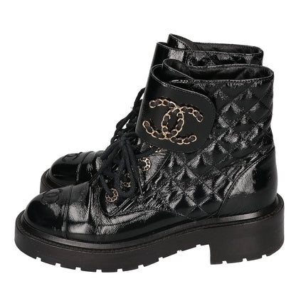CHANEL シャネル G36424 ココマーク マトラッセ キルティング ショートブーツ シューズ